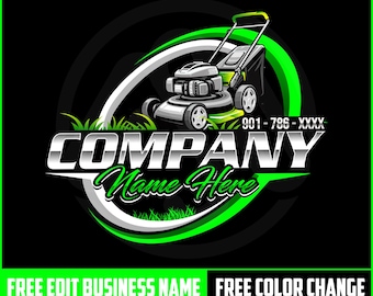 Lawn Mower Logo,  Zero Turn Mower Logo, Landscaping Logo, Yard Service Logo, Lawn Care Logo Design, Lawn Mowing Logo, Lawn Care Templates