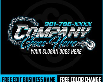 Diseño de logotipo de servicio de grúa profesional, logotipo de camión de remolque, logotipo de asistencia en carretera, logotipo de grúa, logotipo de servicio de remolque, logotipo de coche de remolque