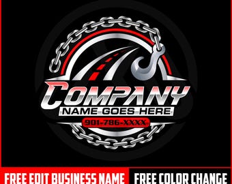 Logotipo de transporte digital personalizable con el nombre de su empresa en una combinación de letras cursivas y 3D, logotipo de texto 3D, logotipo de remolque comercial 3D