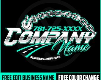 Towing Trucking Logo Vector, Tow Truck Company Logo Design Premium Logo, 3D Lettering Towing Logo, Tow Truck Driver, Gift for Trucker Svg