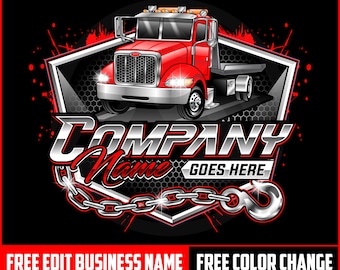 Towing Truck Logo, Roadside Assistance Logo, Towing Chain SVG, Tow Truck 18 Wheeler Logo, Tow Truck Logo, Towing Service Logo, Tow Car Logo