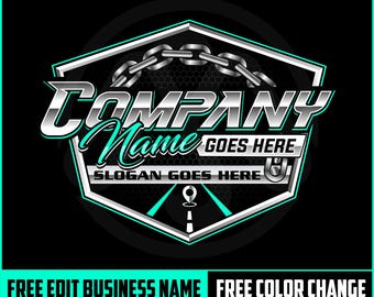 Diseño de logotipo de remolque, logotipo de camión, silueta de logotipo de camión de remolque, plantilla de logotipo de remolque, cadena de remolque svg, camión de remolque de 18 ruedas, servicio de remolque