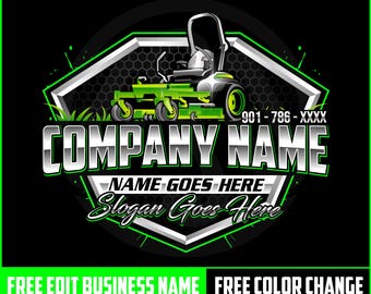 Lawn Mower Logo,  Zero Turn Mower Logo, Landscaping Logo, Yard Service Logo, Lawn Care Logo Design, Lawn Mowing Logo, Lawn Care Templates