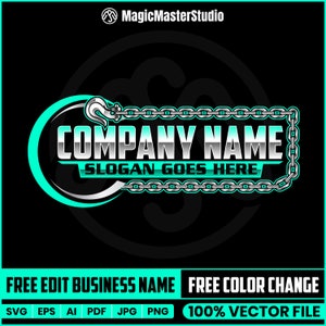 Customizable Digital Trucking Logo with Your Company Name in a Combination of Cursive & 3D Lettering, 3D Text Logo for Truck Business Owner