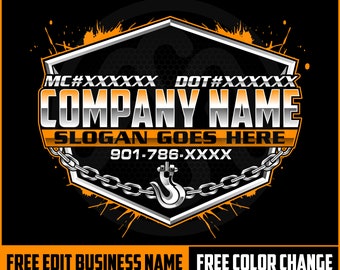 Logotipo de transporte digital personalizable con el nombre de su empresa en una combinación de letras cursivas y 3D, logotipo de texto en 3D para propietarios de empresas de camiones