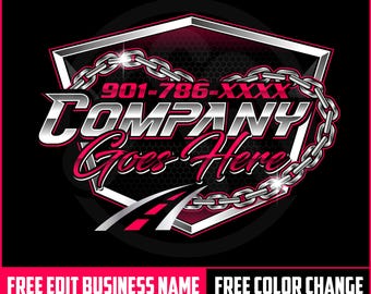 Diseño de logotipo de remolque, logotipo de camión, silueta de logotipo de camión de remolque, plantilla de logotipo de remolque, cadena de remolque svg, camión de remolque de 18 ruedas, servicio de remolque