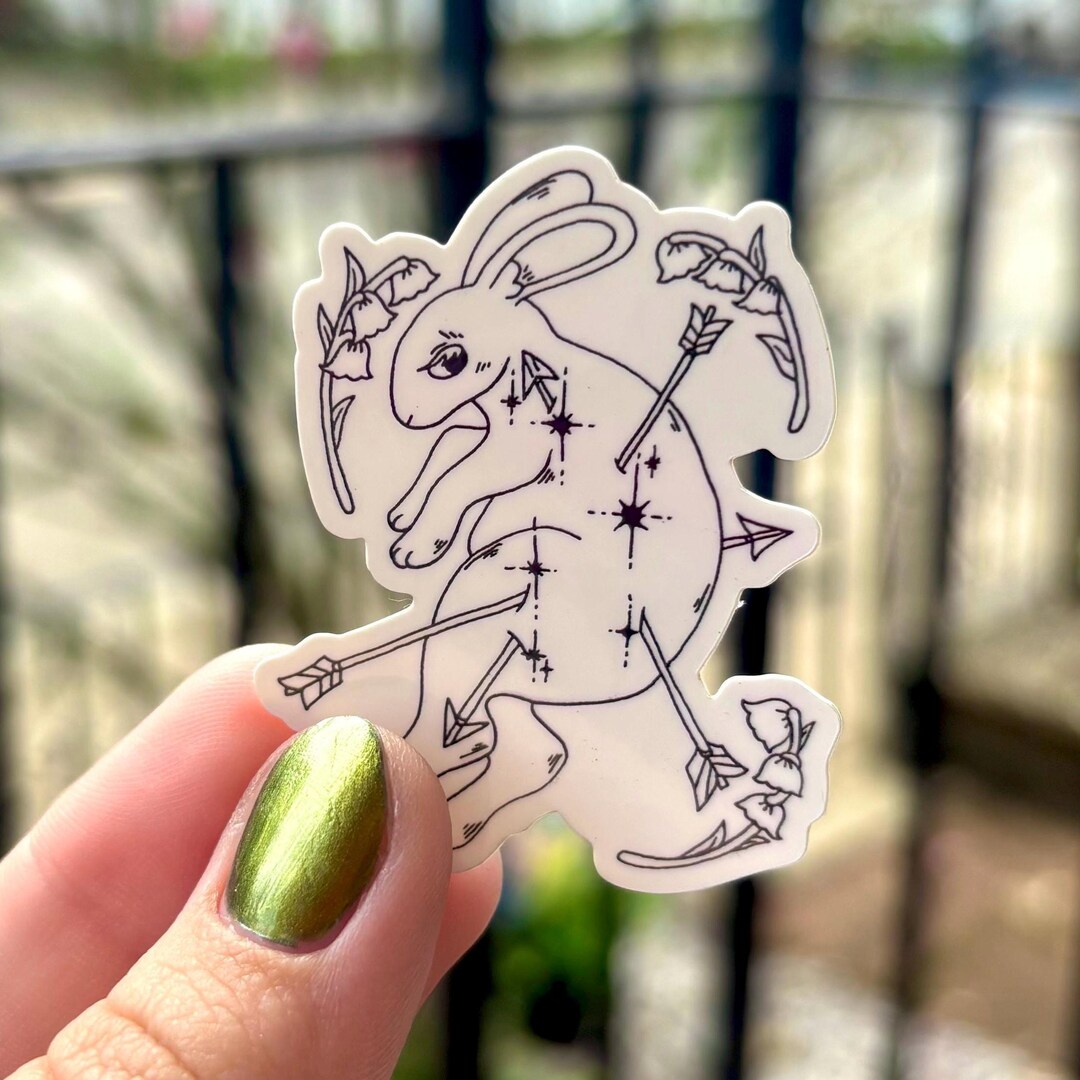 Wounded Sticker Wounded Rabbit Sticker - Etsy