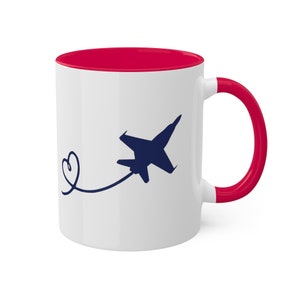 11 oz Fighter Jet Mug, Ceramic Jet Mug, Jet Coffee Mug, Fighter Jet Lover Mug, Fighter Jet Pride Mug, Mug for Pilot, Mug for Military