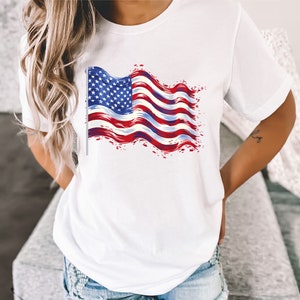 America Shirt, American Flag, 4th Of July Shirt, Fourth Of July, Patriotic USA Gift, Women&#39;s Graphic Tee, Comfort Colors, USA Shirt