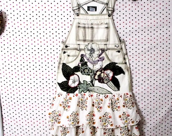 Overalls Dress, Casual Comfortable, Cottage Core Style, Bib Overalls Dress, Artsy Boho Jumper All Seasons Clothing