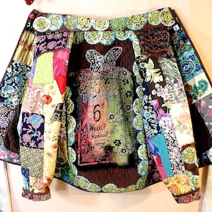 Quilted Reversible Jacket Shabby BOHO Coat Collared Coat Eco-Friendly