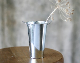 6" French Style Metal Floral Bucket With Handles/Vase/Pot/Pail/Container/DIY Wedding Centerpiece/Photo Prop 5 3/4"