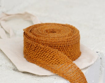 10Yard Roll of Rust Color Burlap Ribbon/Rustic/DIY Wedding/Farmhouse