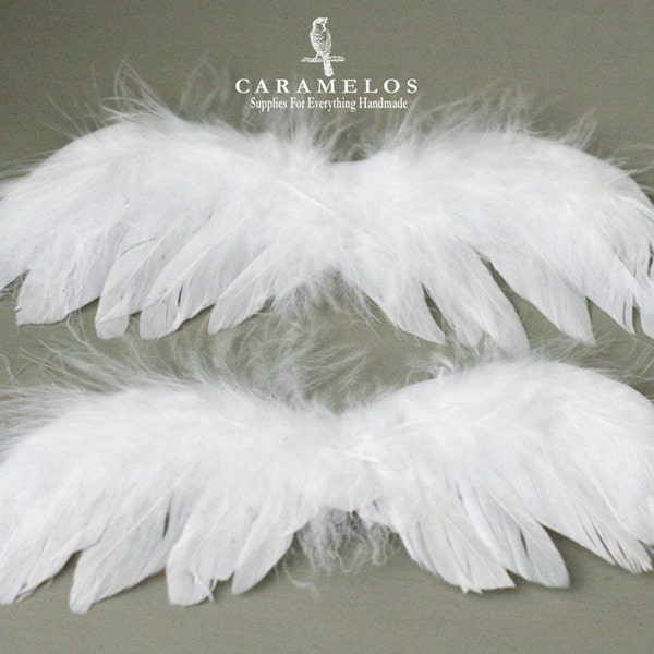 Small Cotton Spun White Feather Angel wings