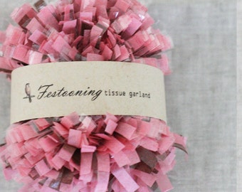 Wholesale 8 yard roll of Pink and Brown Garland Fringe Trim