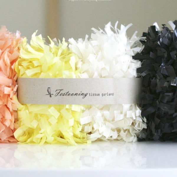 Tissue Garland Fringe Trim Festoon Many colors to choose from