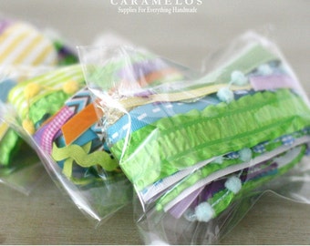 10 yards of Spring ribbon grab bag in 1 yard lengths