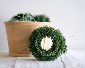 Miniature Wired Pine Garland Rope/Roping/Holiday Crafts/Tree Trim Greenery/Gift Packaging