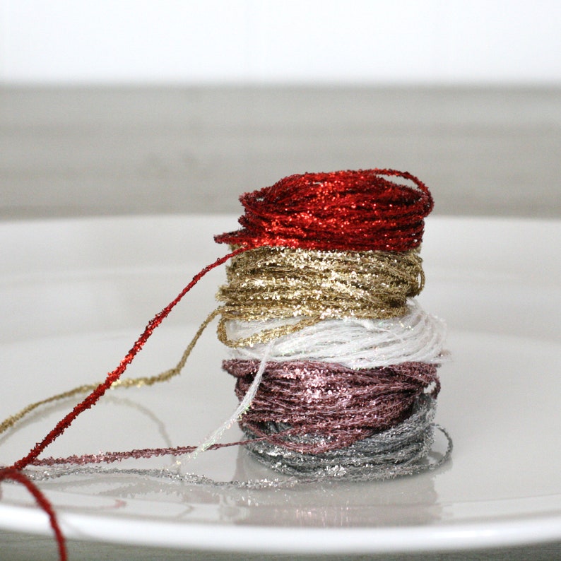 Metallic Tinsel String/glitter Twine/sparkle Ribbon/gift Etsy