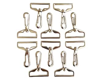 1.5 inch Swivel Lever Snap, Nickel, 10 pieces, 1-1/2 inch, 38mm purse clip, handbag hardware supplies