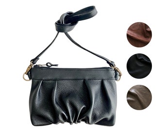 Ruche Crossbody Clutch | Leather Clutch | Crossbody Clutch | Crossbody Bag | Clutch | Jenny N. Design | Handmade in Texas USA