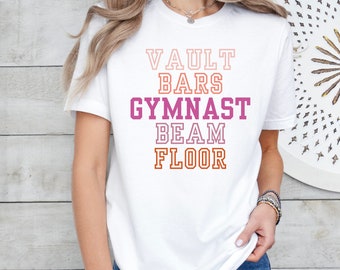 Gymnastik-Shirt für Frauen, perfektes Geschenk für Turnerinnen, Retro Gymnastik-T-Shirt, Turner-Shirt, AA110