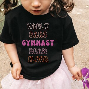 Toddler Gymnastics T-Shirt, Cute Gymnastics Tee for Little Girls, Perfect Toddler Gift, Gymnastics Events Shirt, Retro Gymnastics Tee, AA112