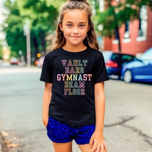 Girl&#39;s Gymnast T-Shirt, Kids Gymnastics Tee, Gymnastics Lover Gift, Gymnast Gift, Gymnast Shirt, Gymnastics Events T-Shirt, AA108