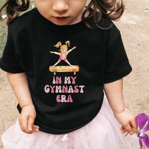 Camiseta In My Gymnast Era para niñas pequeñas, regalos de gimnasia para niñas pequeñas, camisetas de gimnasia para niñas pequeñas, lindas camisetas de gimnasta, AA207