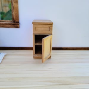 Miniature Base Cabinet with working drawer and door, DIY Kit for dollhouse