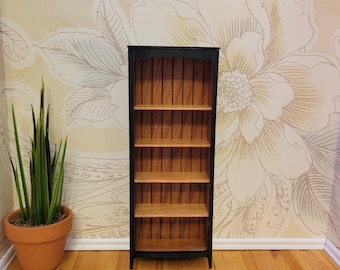 Miniature 5-shelf bookcase in 1:12 scale for dollhouse