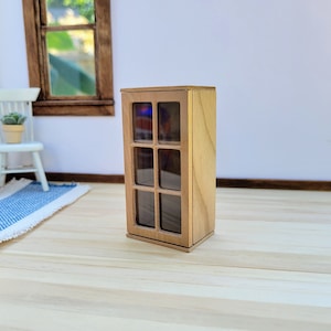 Miniature Single Door Wall Cabinet Kit with Working Door for dollhouse