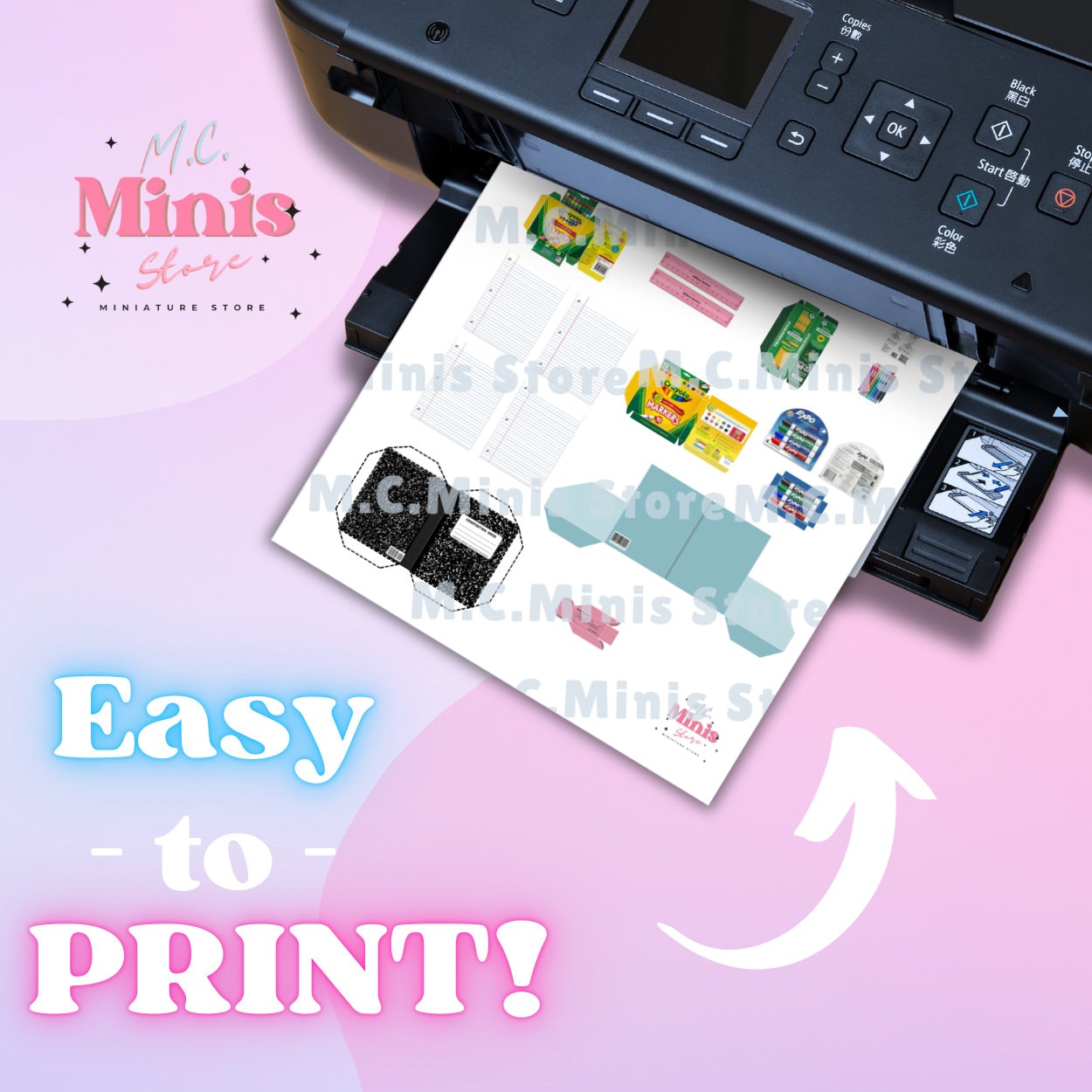 1:6 Scale PRINTABLE School Supplies! | Miniature Printable School ...