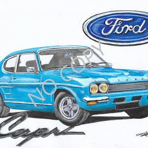ford capri drawing