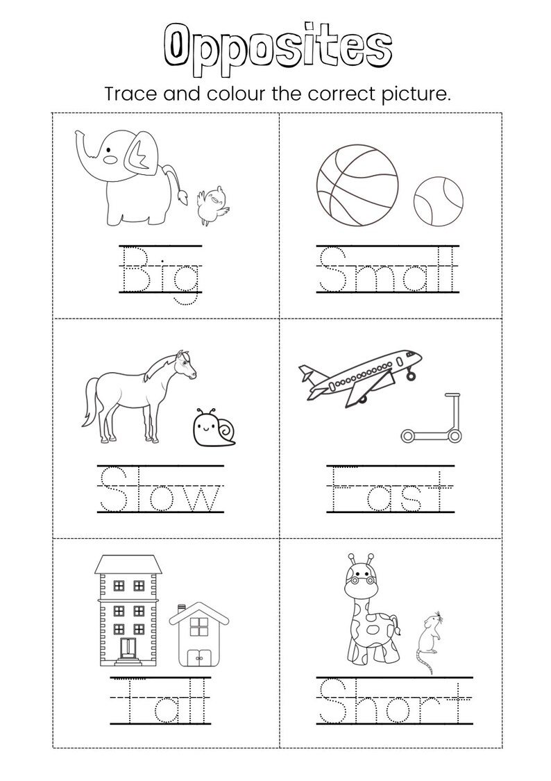 Children’s School Activity Sheets - Etsy