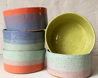 Handmade Bowl, Handmade Stoneware Bowl, Modern Speckled Stoneware