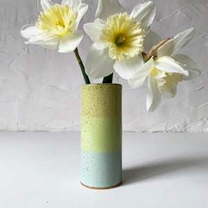 Handmade Stoneware Bud Vase, Modern Speckled Stoneware image 6