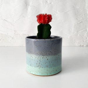 Handmade Stoneware Planter, Modern Speckled Stoneware image 7