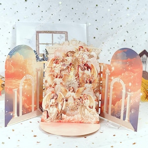 Pop Up Karte - Pop Up Engel Karte - Frohe Feiertage Karte - Liebeskarte - Weihnachtskarte