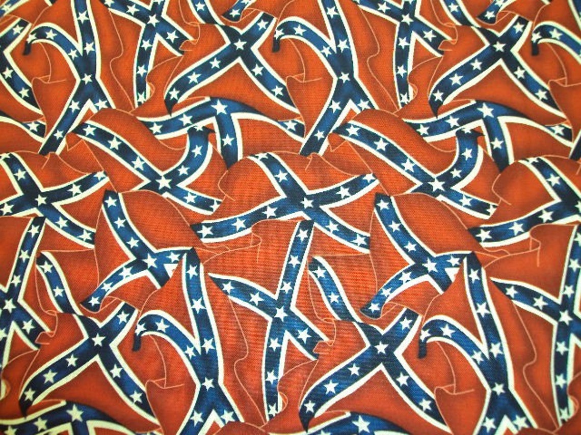 Rebel Flag Fabric | Etsy