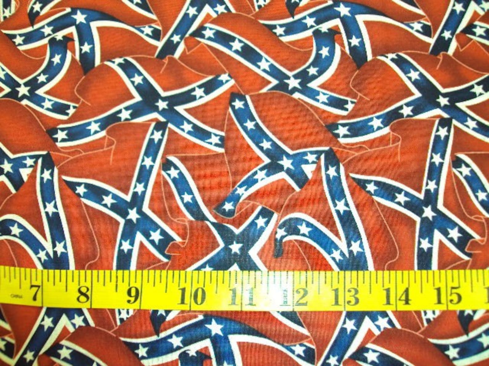 Rebel Flag Fabric Etsy