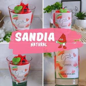 Natural Soy Candle with Watermelon Scent | Handmade Scented Candle | Refreshing Summer Fragrance | Perfect Gift | Aromatic Candle.