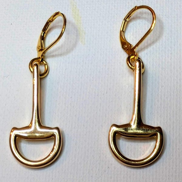 24k Vergoldete Trense Gebiss-Ohrringe: Schmuck aus dem Reitsport
