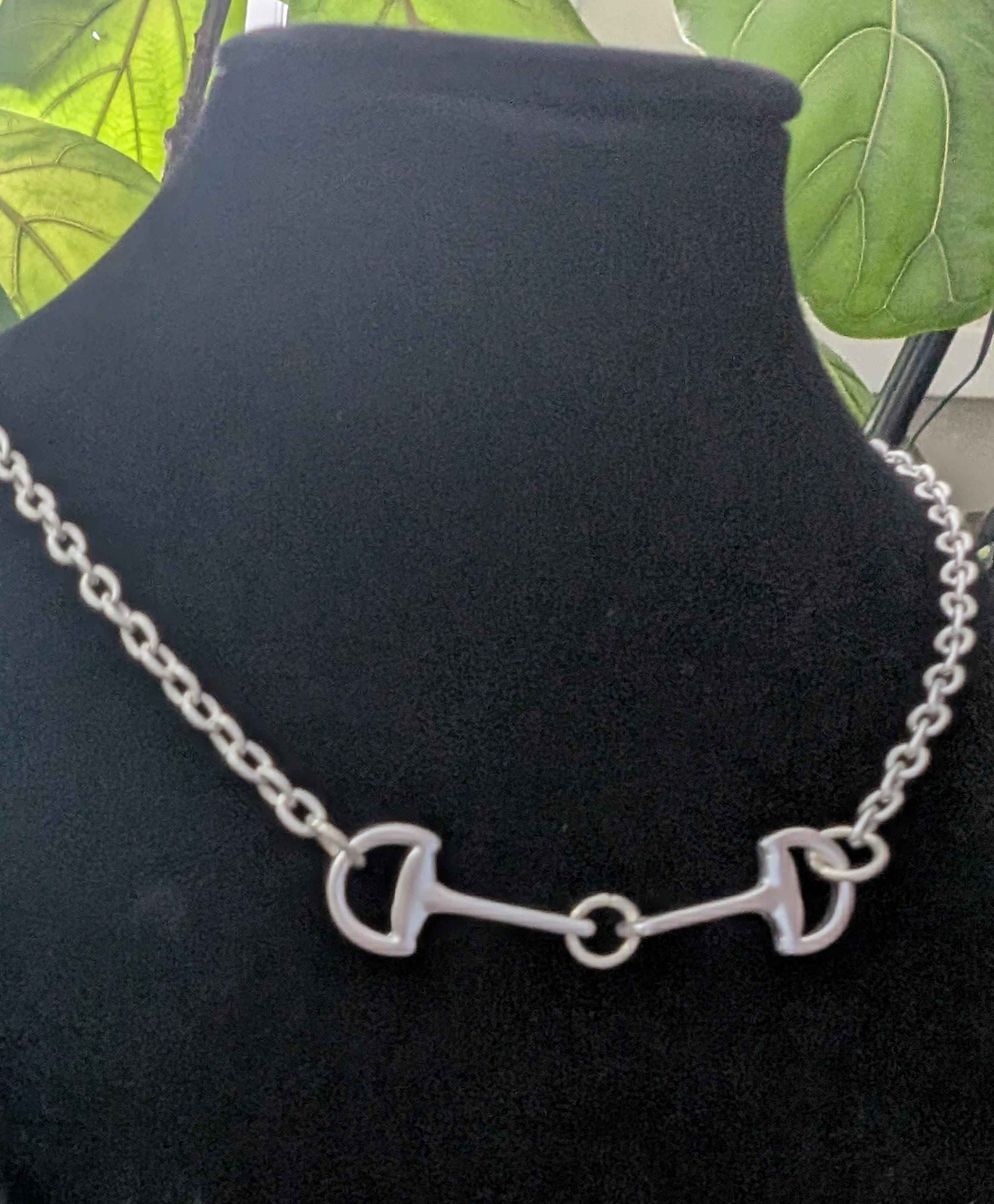 Italy vintage horse bit silver Bracelet