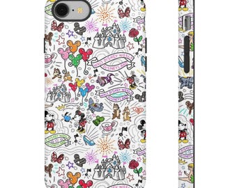 Funda para teléfono con diseño de Disney, bonita funda para dispositivos Disney, regalo para fans de Disney, accesorio navideño, fundas resistentes.