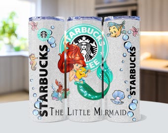 Ariel Silver Tumbler, Disney Tumbler, Little Mermaid tumbler, Magical tumbler, FE Gifts, cruise cups, magical cups, gifts