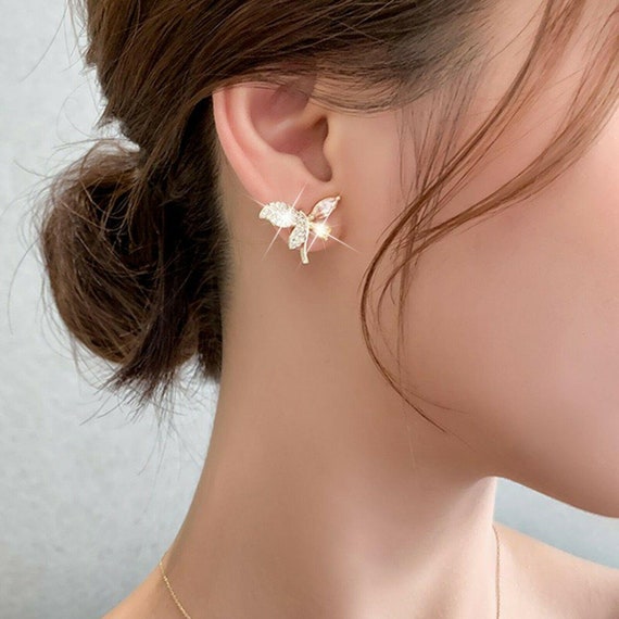Butterfly swarovski earrings deals