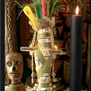 Echte New Orleans Voodoo Puppe. Handgemacht, gesegnet, Hoodoo. Glück, Geld-Puppe.  Schutzpuppe, Traditionell hergestellt, Poppet, Moos Puppe,