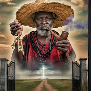Cartões Elegua e Papa Legba