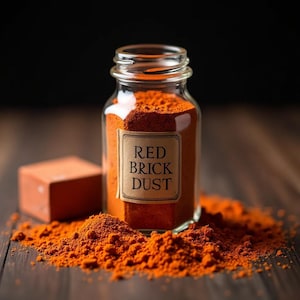 Polvo de ladrillo rojo bendito: Hecho a mano. Vudú de Nueva Orleans, hoodoo, conjuros, trabajo con raíces.